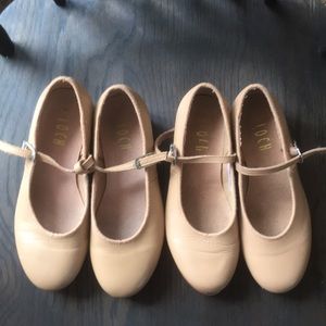 Two Pairs Bloch Tap Shoes Girls